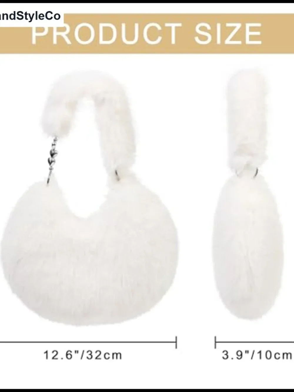 Faux Fur Plush Shoulder Bag Y2K Cute Fuzzy Purse Handbag